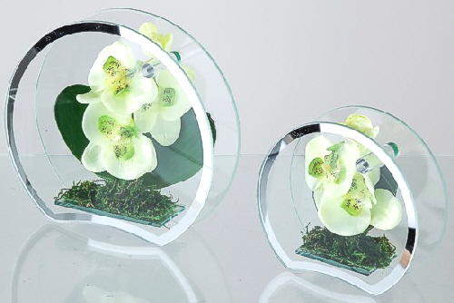 Deko-Vase Orchidee-grn 21 cm